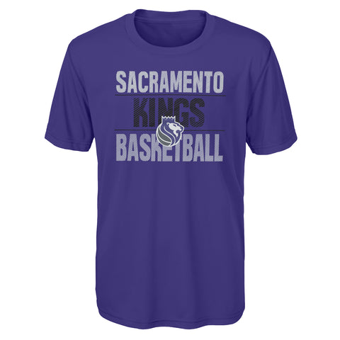 Outerstuff NBA Youth Boys Performance Long and Short Sleeve T-Shirt Combo, Sacramento Kings