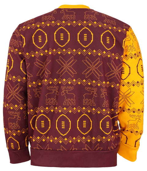 FOCO Men's NFL Printed Primary Logo Lightweight Holiday Sweater, Washington Commanders