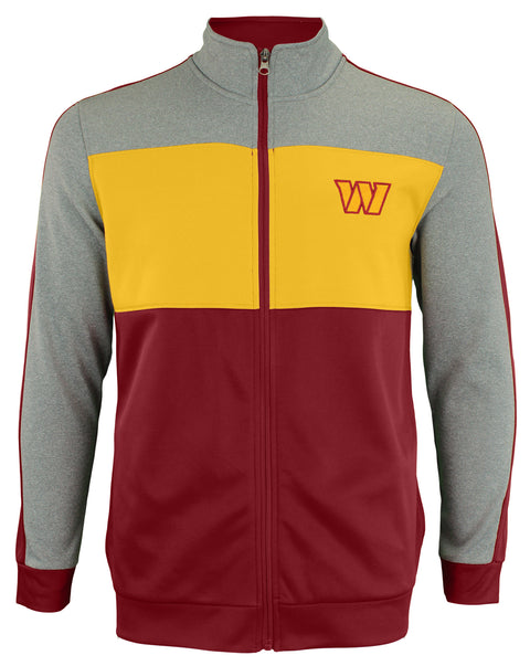 Outerstuff NFL Youth Boys Performance Full Zip Stripe Jacket, Washington Commanders