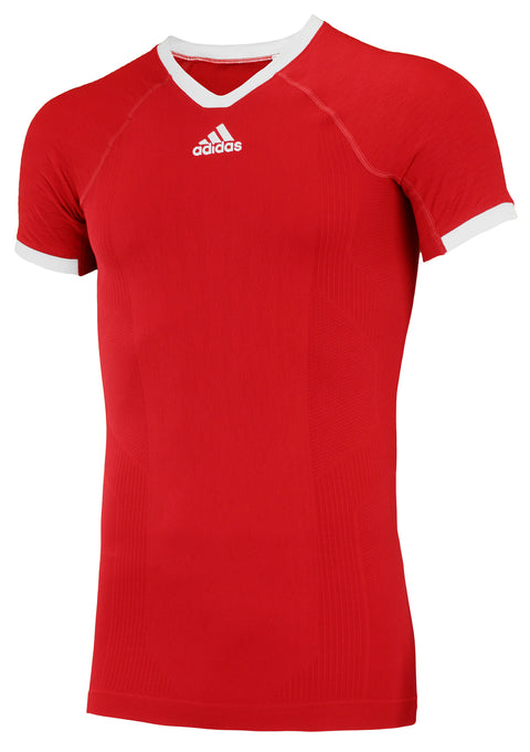 adidas Climacool Primeknit Techfit Mens Performance Compression Jersey Red