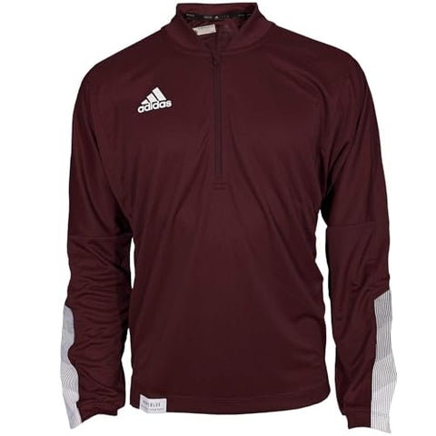 Adidas Mens Long Sleeve 1/4 Zip Knit Pullover Sweater