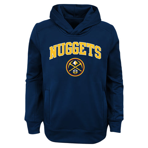 Outerstuff NBA Boys Youth Replen Loose Ball Performance Hoodie - Denver Nuggets