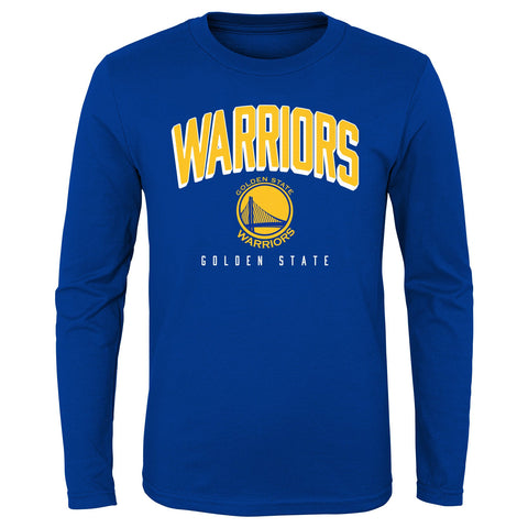 Outerstuff NBA Boys Golden State Warriors Replen Long Sleeve Dunked Tee