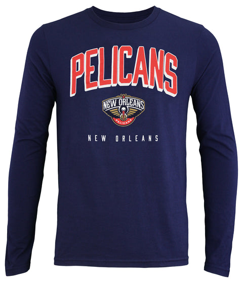 Outerstuff NBA Boys Youth Replen Long Sleeve Dunked T-Shirt, New Orleans Pelicans