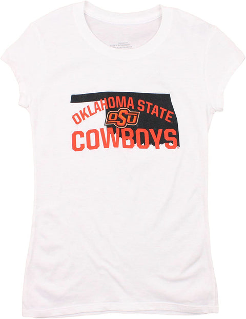 Nike NCAA Big Girls Youth Oklahoma State Cowboys Outline Tee, White