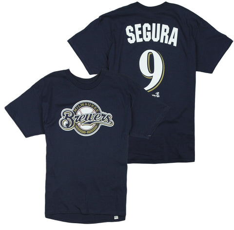 Milwaukee Brewers Jean Segura # 9 MLB Big Boys Player T-Shirt - Navy