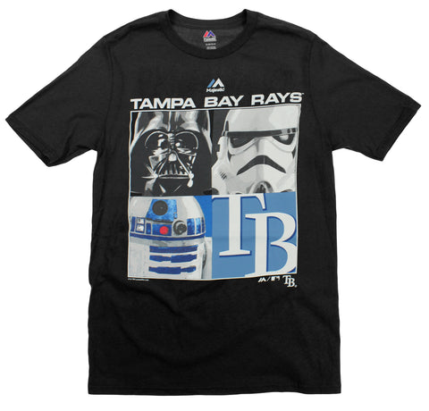 Tampa Bay Rays MLB Big Boys Youth Star Wars Main Character T-Shirt, Black