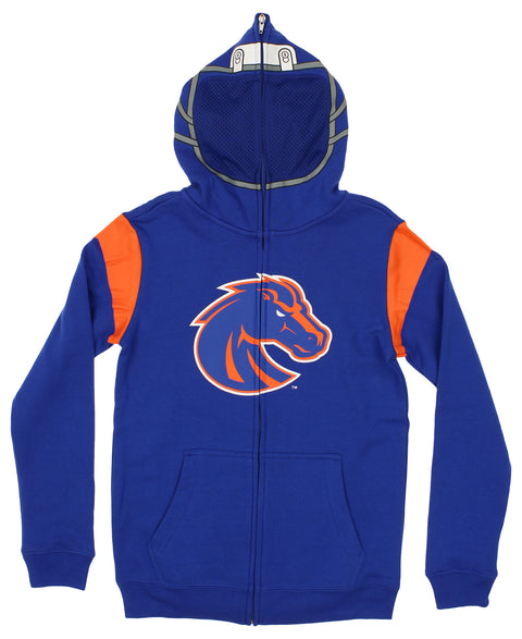Outerstuff NCAA Boys Youth Full Zip Fleece Helmet Hoodie, Boise State Broncos