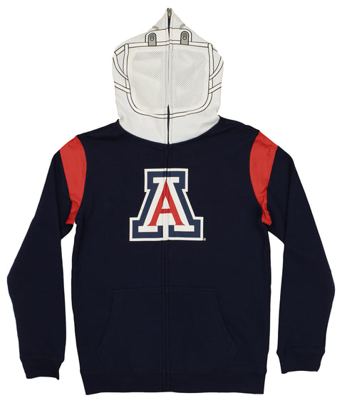 Outerstuff NCAA Boys Youth Full Zip Fleece Helmet Hoodie, Arizona Wildcats