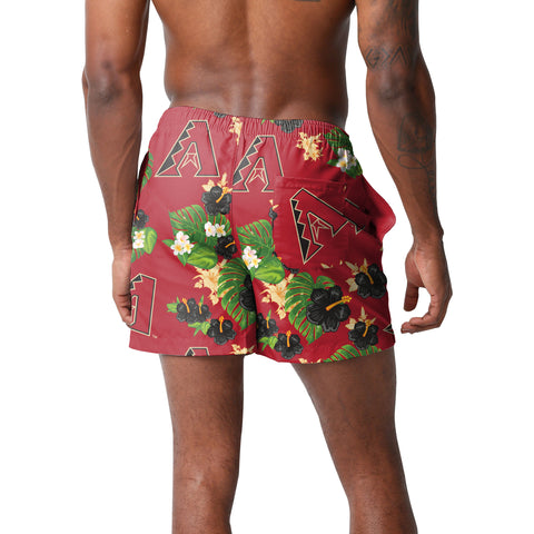 FOCO MLB Arizona Diamondbacks Floral Swimming Trunks - Mens