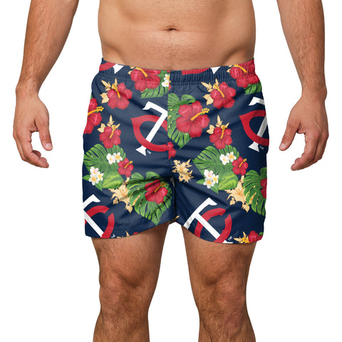 FOCO MLB Minnesota Twins Floral Swimming Trunks - Mens