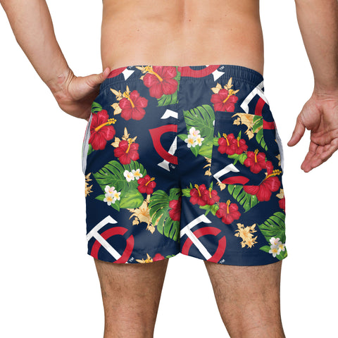 FOCO MLB Minnesota Twins Floral Swimming Trunks - Mens