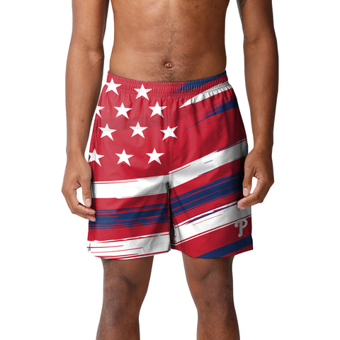 FOCO MLB Philadelphia Phillies Americana Traditional Swim Trunks - Mens