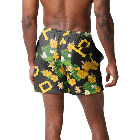 FOCO MLB Pittsburgh Pirates Floral Swimming Trunks - Mens