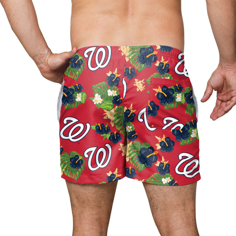 FOCO MLB Washington Nationals Floral Swimming Trunks - Mens
