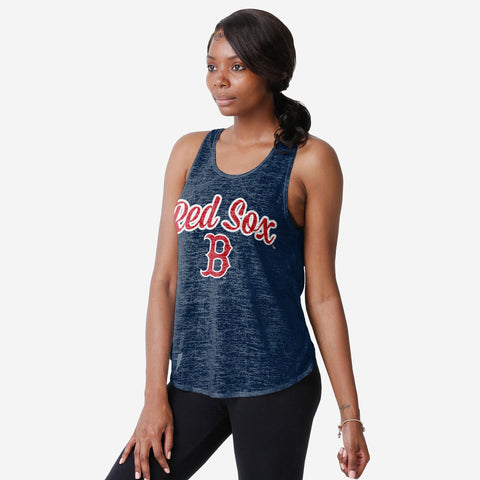 FOCO MLB Boston Red Sox Burn Out Sleeveless Top - Womens