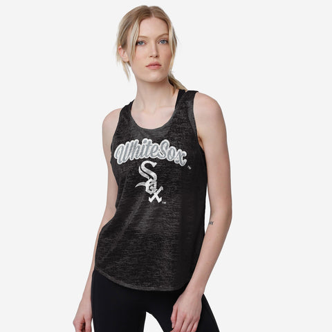 FOCO MLB Chicago White Sox Burn Out Sleeveless Top - Womens