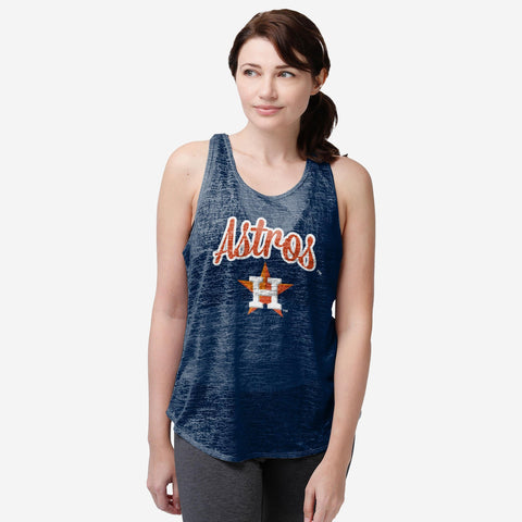 FOCO MLB Houston Astros Burn Out Sleeveless Top - Womens