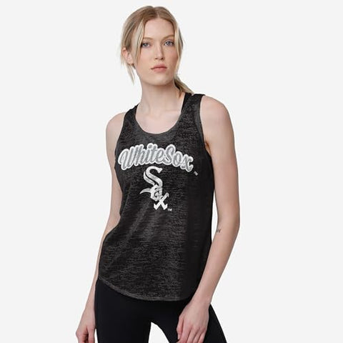 FOCO MLB Chicago White Sox Burn Out Sleeveless Top - Womens