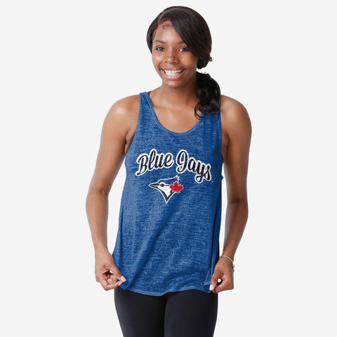 FOCO MLB Toronto Blue Jays Burn Out Sleeveless Top - Womens