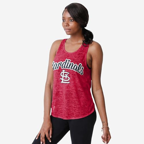 FOCO MLB St. Louis Cardinals Burn Out Sleeveless Top - Womens