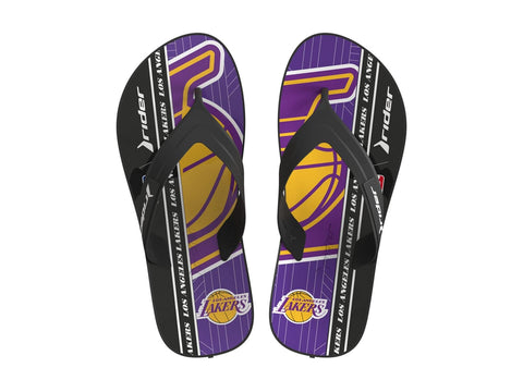 Rider NBA Men's Strike III Thong Sandal, Los Angeles Lakers