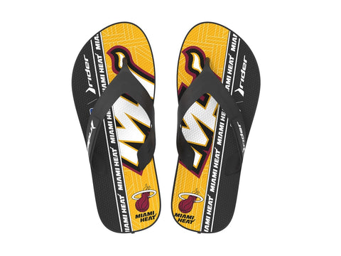 Rider Strike III NBA Athletic Flip-Flops for Men, Miami Heat