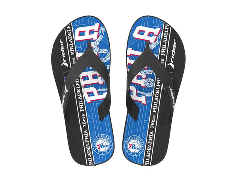 Rider Strike III NBA Athletic Flip-Flops for Men, Philadelphia 76ers