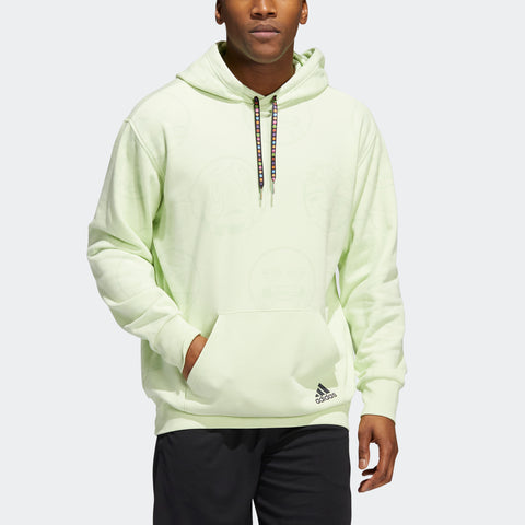 adidas Men's Exclusive Big Mood Pullover Hoodie, Almost Lime