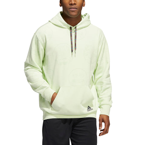 adidas Men's Exclusive Big Mood Pullover Hoodie, Almost Lime