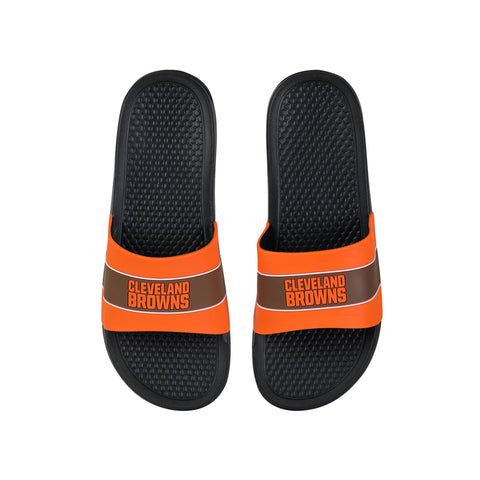 FOCO NFL Cleveland Browns 2022 Stripe Raised Slide - Mens