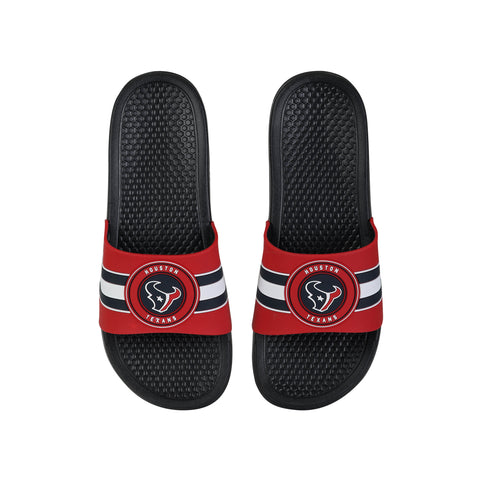 FOCO NFL Houston Texans 2022 Stripe Raised Slide - Mens