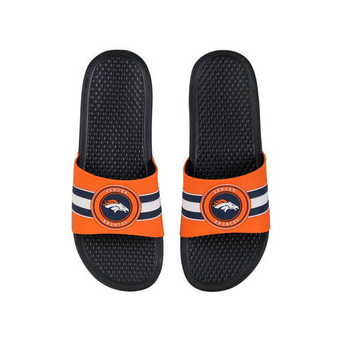 FOCO NFL Denver Broncos 2022 Stripe Raised Slide - Mens