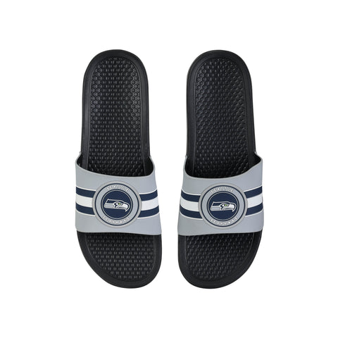 FOCO NFL Seattle Seahawks 2022 Stripe Raised Slide - Mens