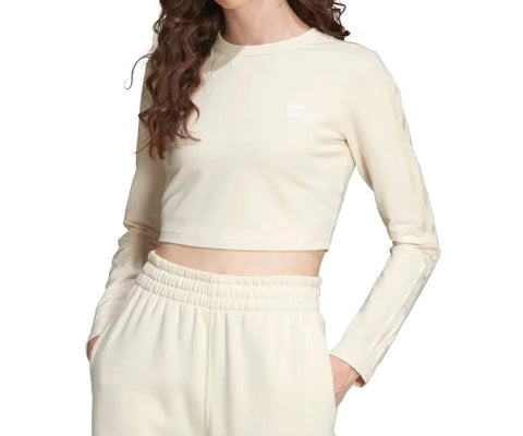 Adidas Womens Crop Long Sleeve Tee Crop Top