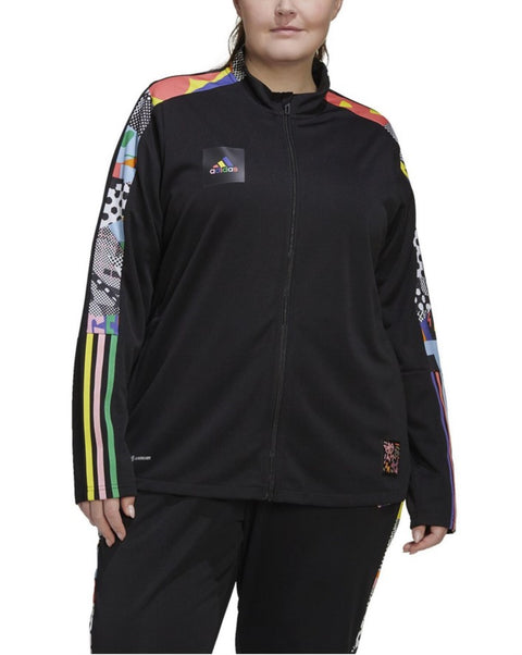 adidas Plus Size Pride Tiro '21 Track Jacket Black/Multicolor