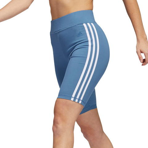adidas Women's Sportswear Essentials 3-Stripes Bike Shorts, Altered Blue