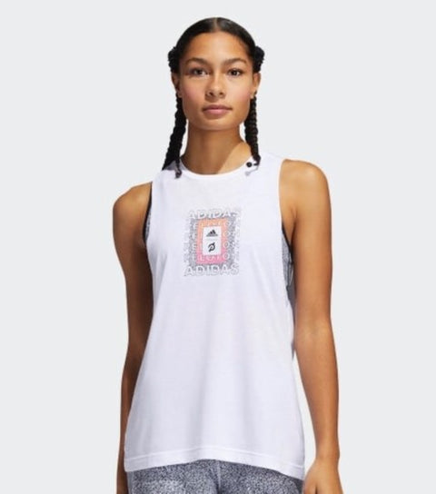 Adidas Womens W Muscle Tank Top White