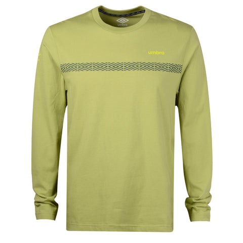 Umbro Men's F23 Diamond Run Long Sleeve Tee Bay Leaf/Sage Leaf