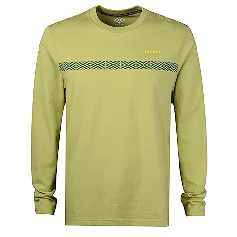 Umbro Men's F23 Diamond Run Long Sleeve Tee Bay Leaf/Sage Leaf