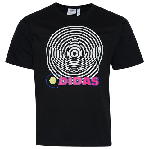 adidas Originals Mens Glow in The Dark Trefoil Short Sleeve T-Shirt
