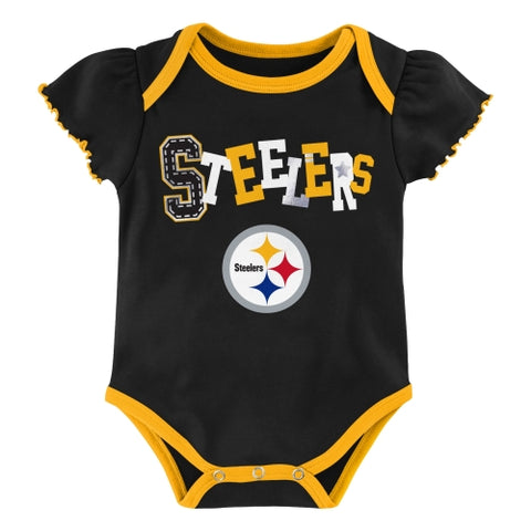 Outerstuff NFL Steelers Nb/Inf Creeper Set