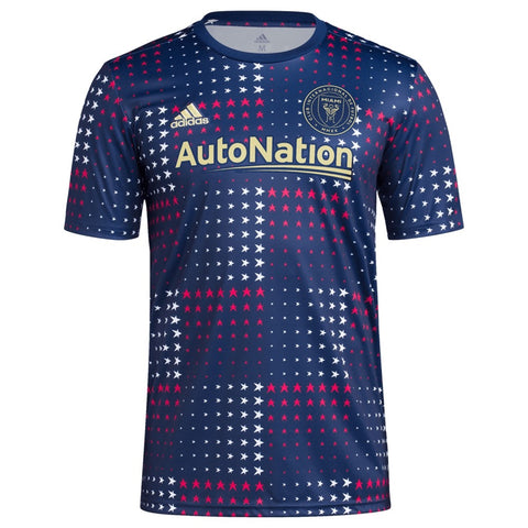 Adidas Mens Inter Miami CF MLS Preshi Short Sleeve Jersey