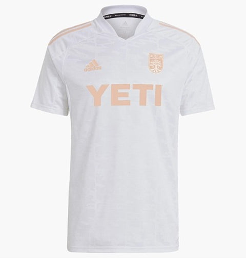 Adidas Mens Austin FC Condivo21 Jsy Short Sleeve Jersey, MLS, White/Glopnk/Mlasf6