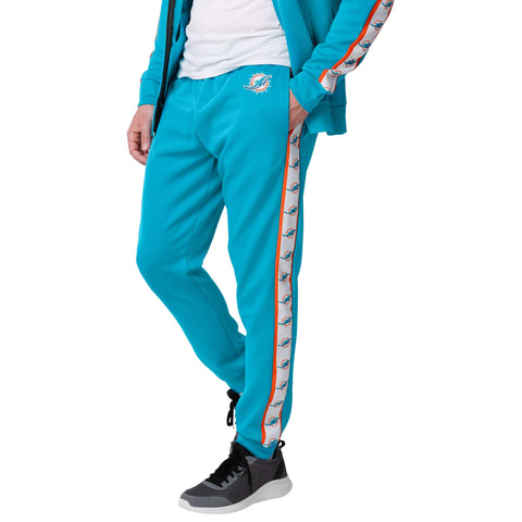 FOCO NFL Miami Dolphins Stripe Logo Track Pants - Mens