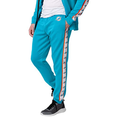 FOCO NFL Miami Dolphins Stripe Logo Track Pants - Mens