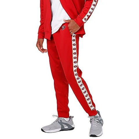 FOCO NFL San Francisco 49ers Stripe Logo Track Pants - Mens