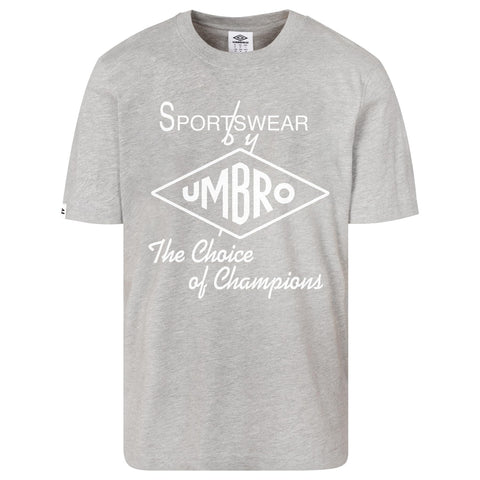 Umbro Men's S24 Choice Of Champions Tee Grey Marl