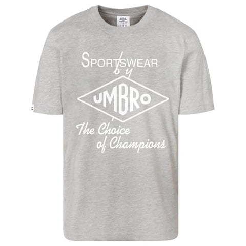 Umbro Men's S24 Choice Of Champions Tee Grey Marl
