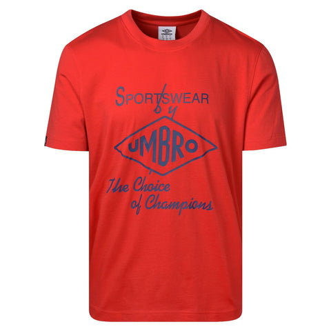 Umbro Men's S24 Choice Of Champions Tee Vermillion